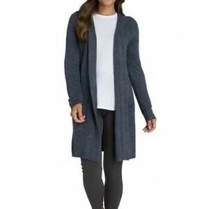 Barefoot Dreams Cozychic Ultra Lite Santa Monica Longline Cardigan Size L Blue